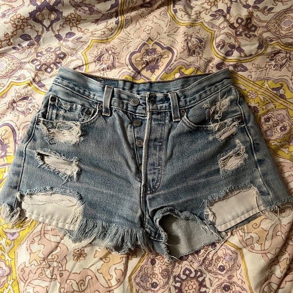 Levi's Pants - Levi Distressed Denim Shorts